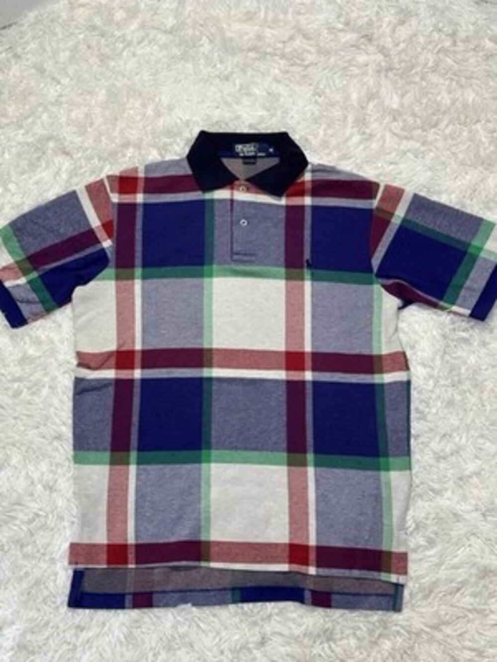 Vintage Set 3 Polo Ralph Lauren Polo Shirts Mens M Big Pony, Double Pony, Plaid - Picture 2 of 4